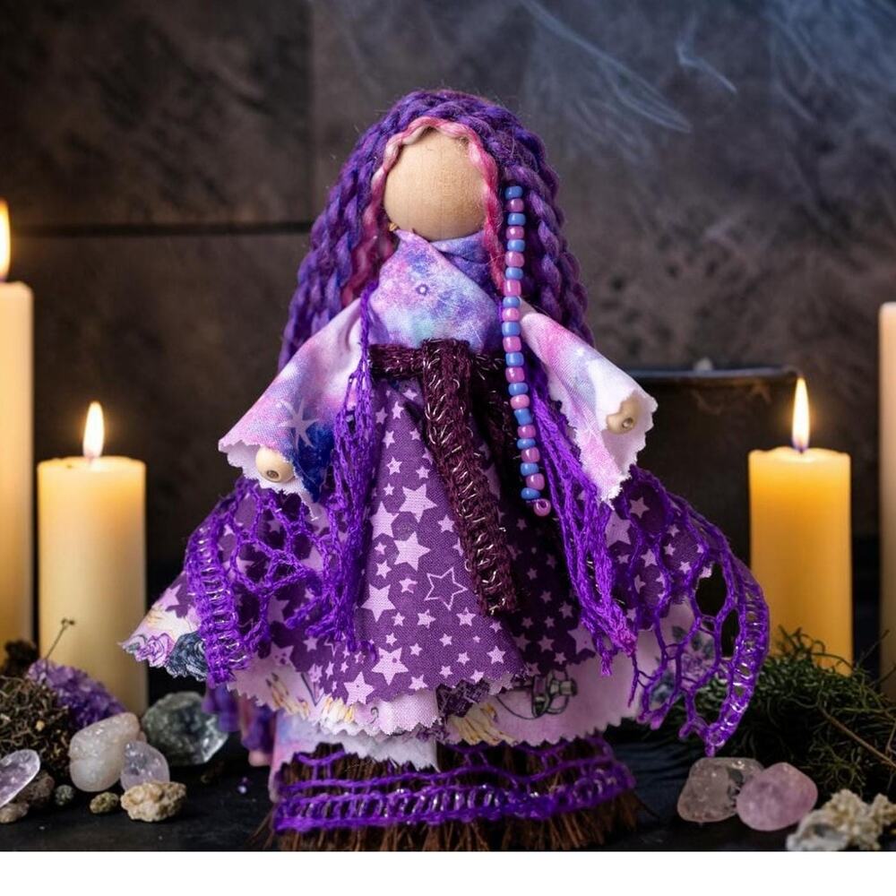 Celestial Kitchen Witch Doll Made from Broom by Saltlight Hollow